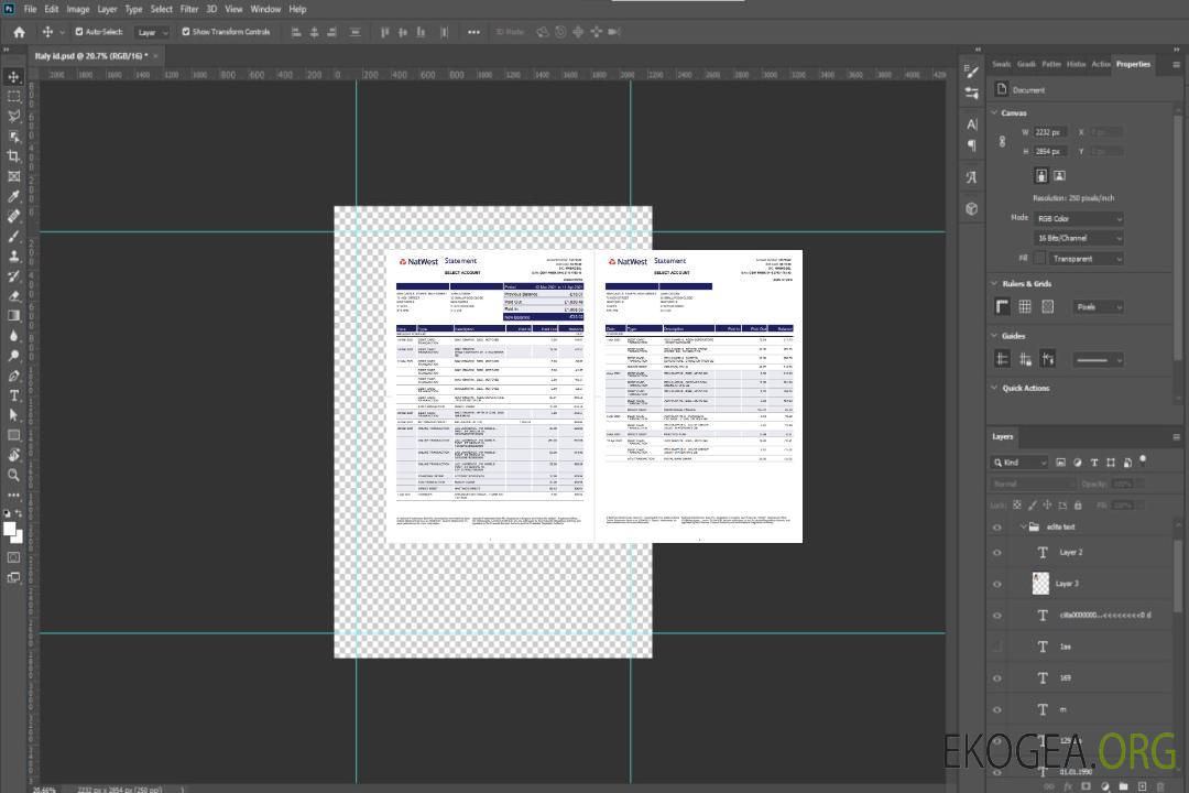 Modèle de relevé bancaire Natwest du Royaume-Uni au format Word et PDF (2 pages) template